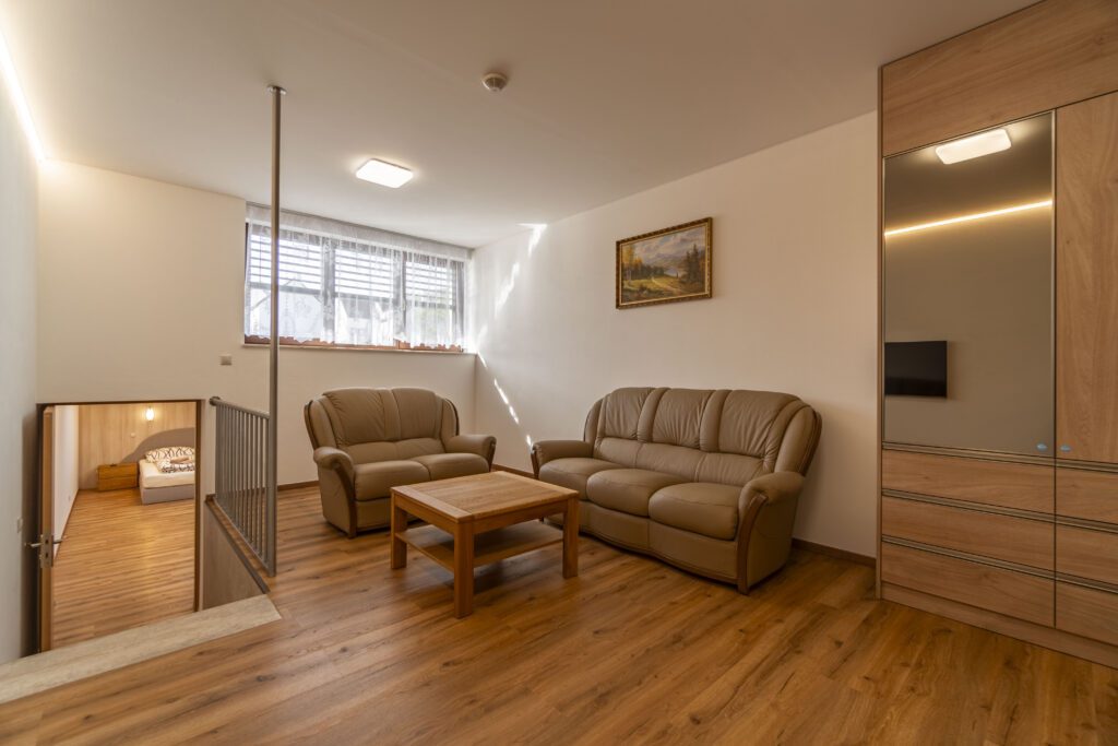 Čtyřlůžkový apartmán v penzionu Winifera v Pavlově na Pálavě.