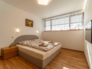 Luxusní dvoulůžkový apartmán s velkou postelí a televizí v penzionu Winifera v Pavlově.